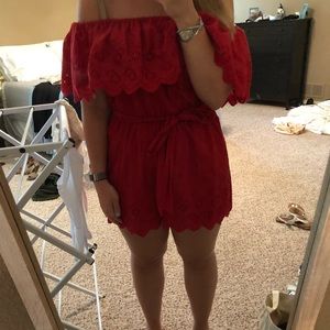 Impeccable Pig off the shoulder romper